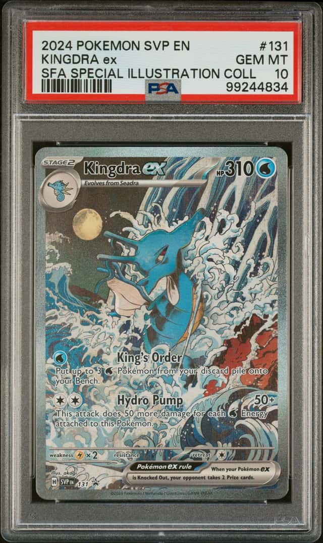 Pokemon 2024 Kingdra ex 131 Black Star Promo Shrouded Fable GEM MINT PSA 10