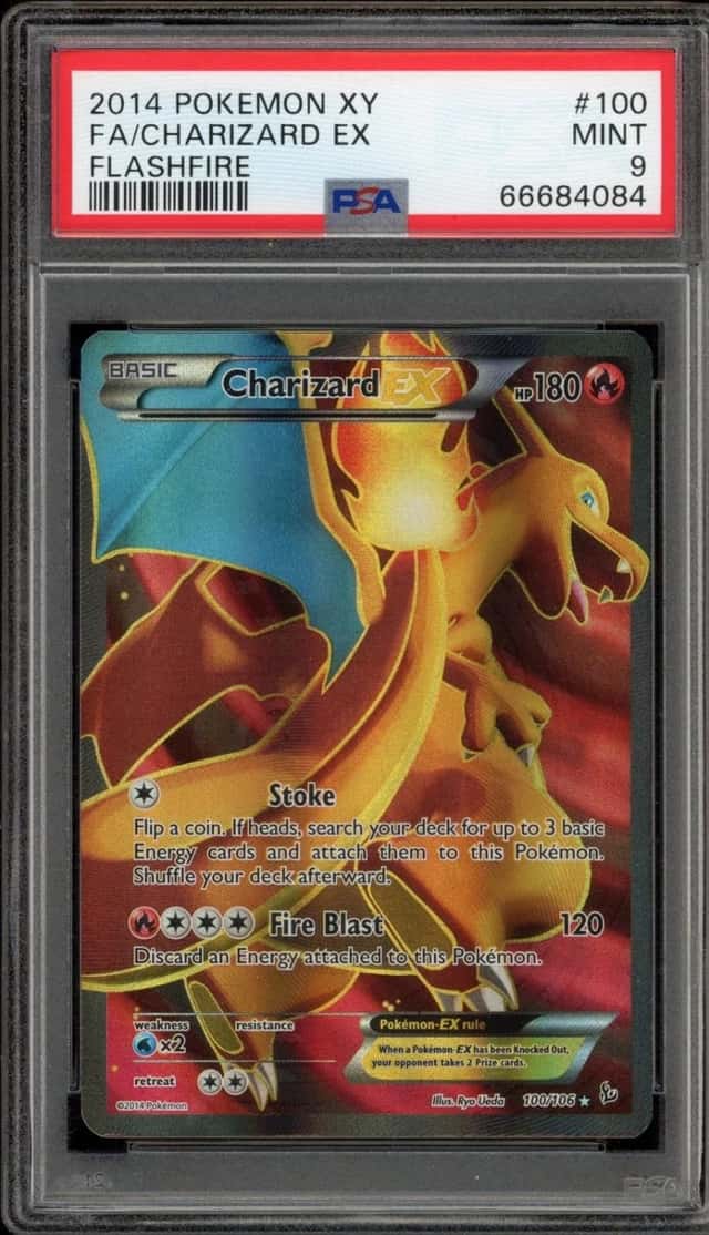 Pokemon Charizard EX Flashfire Full Art 100/106 PSA 9 Mint