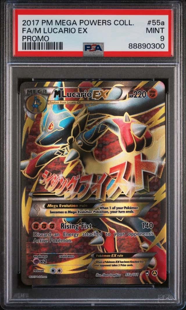 Pokemon M Lucario EX Mega Powers Coll. Promo 55A PSA 9 Mint