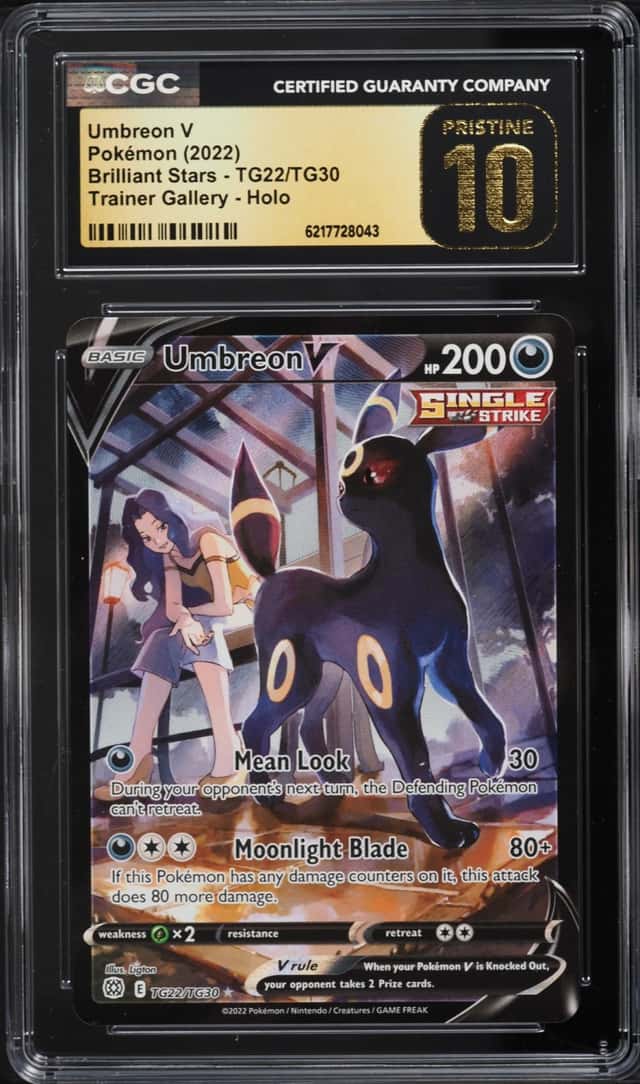 2022 Pokemon Sword & Shield Brilliant Stars CHR Umbreon V #TG22 CGC 10 PRISTINE