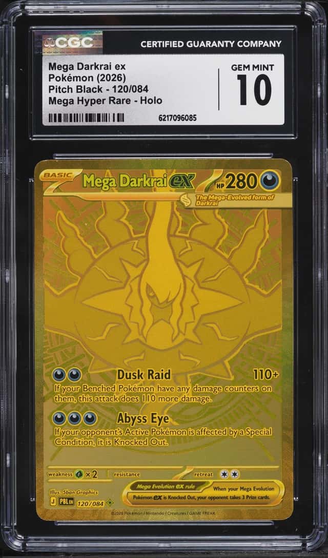2026 Pokemon Mega Evolution Pitch Black MHR Mega Darkrai EX #120 CGC 10 GEM MINT