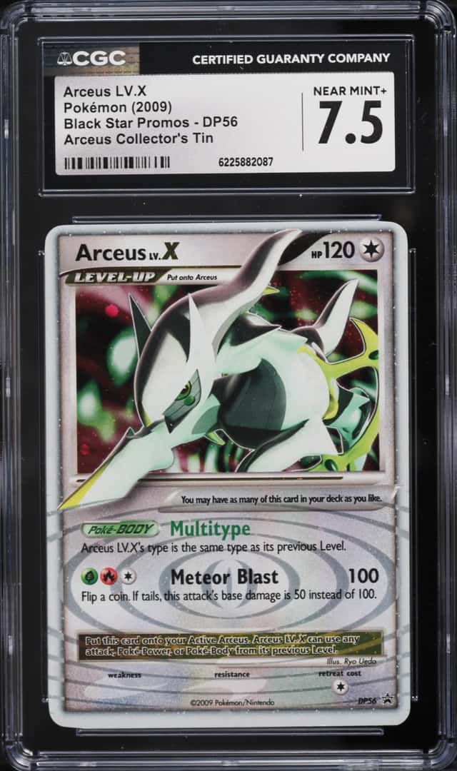 2009 Pokemon Diamond & Pearl Black Star Promo Collector's Tin Holo Arceus LV.X #DP56 CGC 7.5