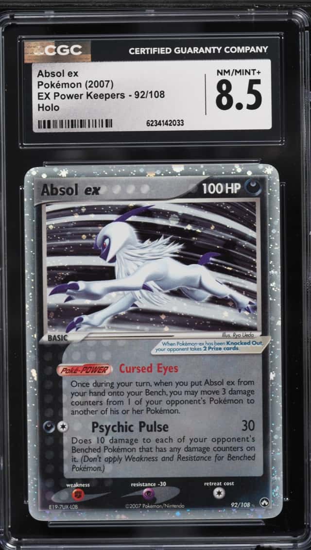 2007 Pokemon EX Power Keepers Holo Absol EX #92 CGC 8.5 NM-MT+