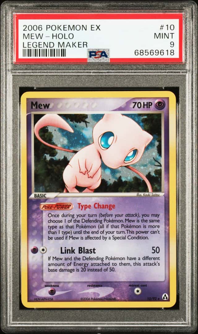 2006 Pokemon EX Legend Maker Holo Mew #10 PSA 9 MINT