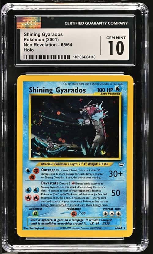 2001 Pokemon Neo Revelation Holo #65 Shining Gyarados - CGC GEM MINT 10