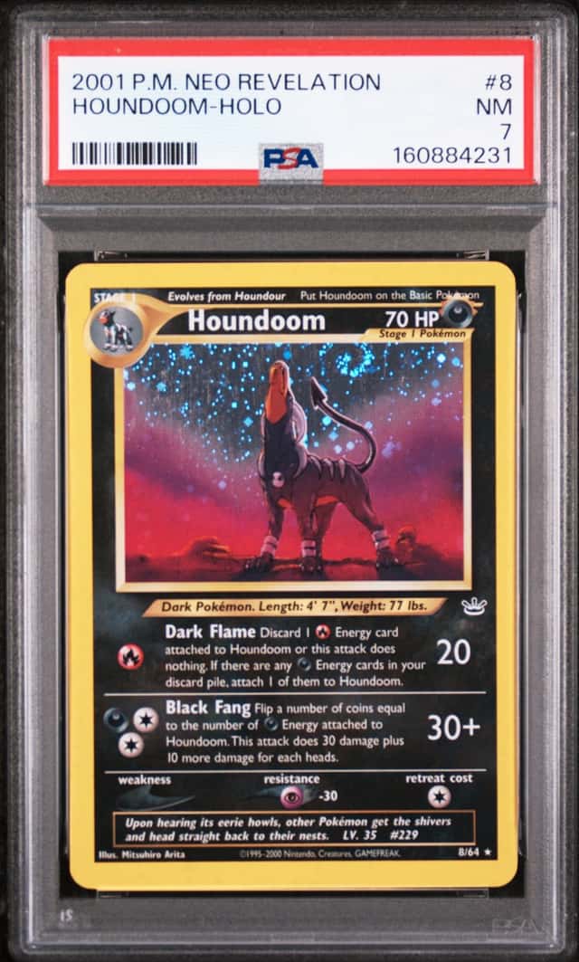 2001 Pokemon Neo Revelation Holo Houndoom #8 PSA 7 NRMT