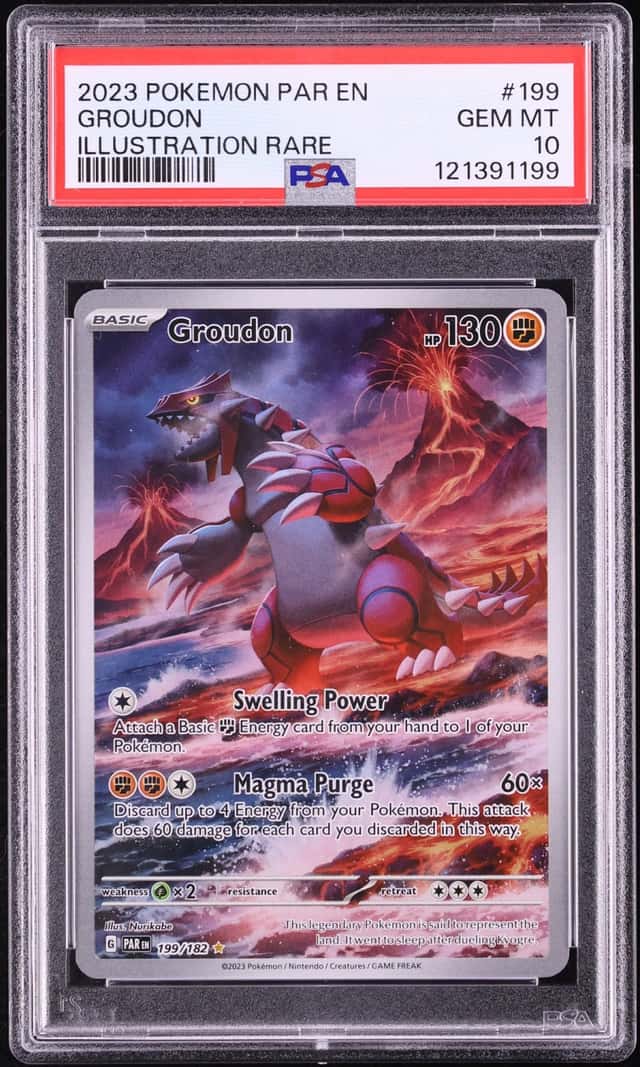 2023 Pokemon Scarlet & Violet Paradox Rift IR Groudon #199 PSA 10 GEM MINT
