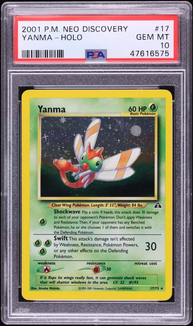 2001 Pokemon Neo Discovery Holo Yanma #17 PSA 10 GEM MINT
