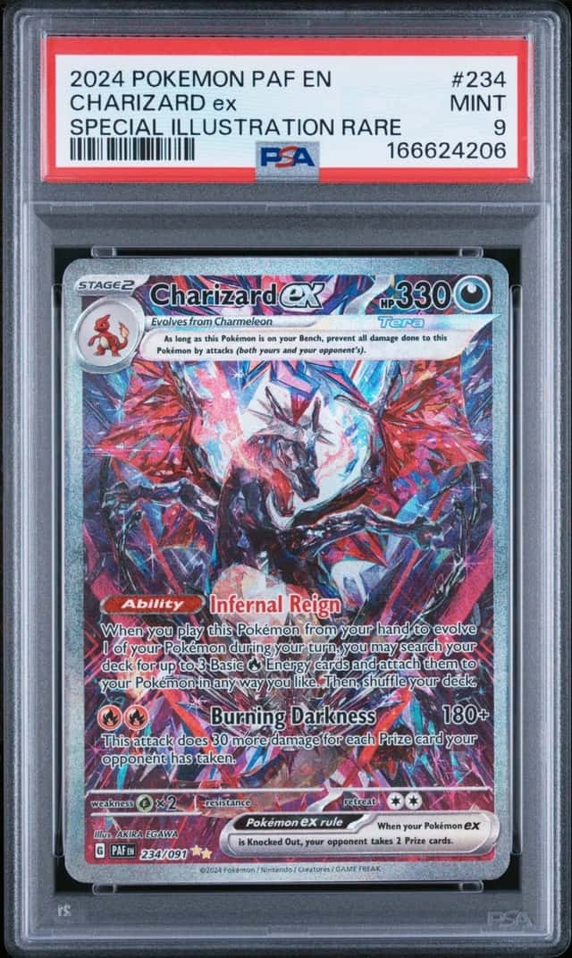 2024 POKEMON PAF EN-PALDEAN FATES SPECIAL ILLUSTRATION RARE CHARIZARD EX PSA 9