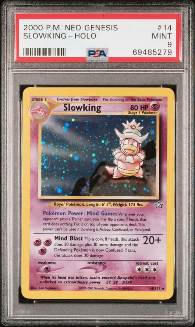 Pokemon Slowking Holo Neo Genesis Unlimited 14/111 PSA 9 Mint