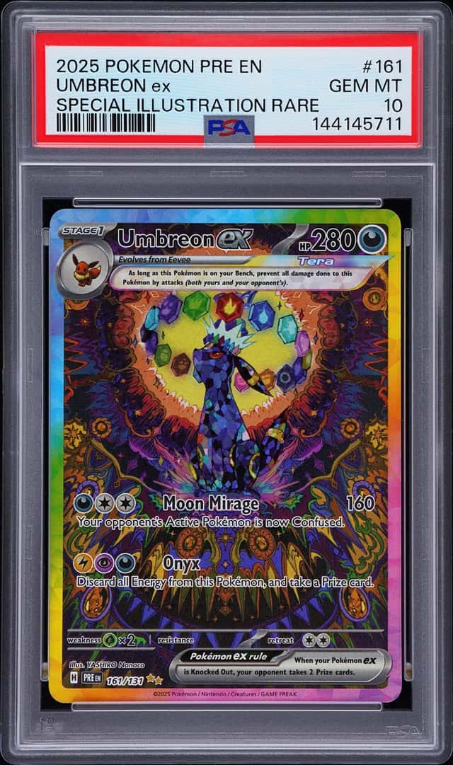 2025 Pokemon Prismatic Umbreon ex Special Illustration Rare #161/131 PSA 10