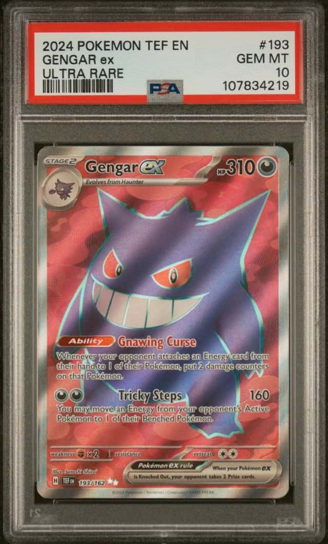 Pokemon Gengar ex Temporal Forces 193/162 Ultra Rare PSA 10 Gem Mint