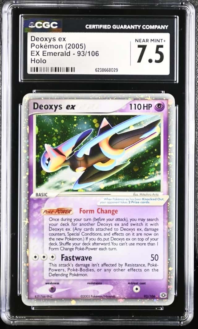 Pokemon Deoxys EX EX Emerald 93/106 Holo CGC 7.5