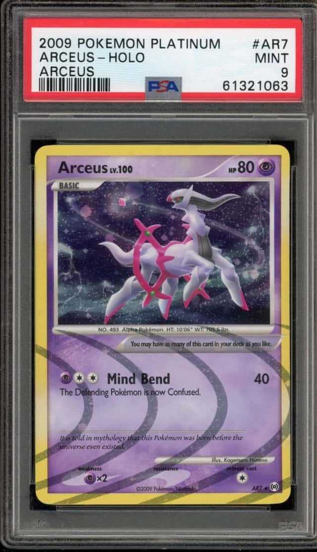 Pokemon Arceus Holo Platinum Arceus AR7 PSA 9 Mint