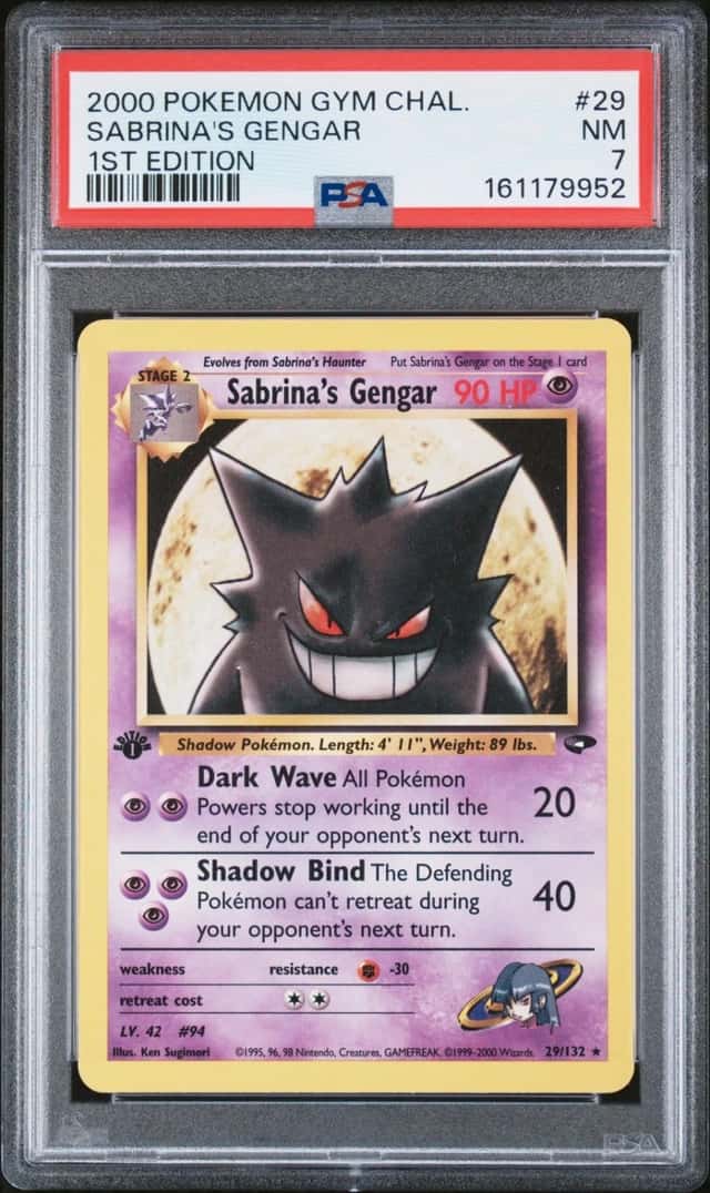 Pokemon Sabrina's Gengar Gym Challenge 29/132 1st Edition PSA 7
