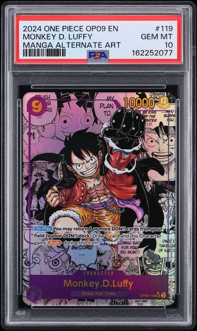 2024 One Piece Emperors In The New World SEC Alt Art Monkey D. Luffy #OP09-119 PSA 10 GEM MINT