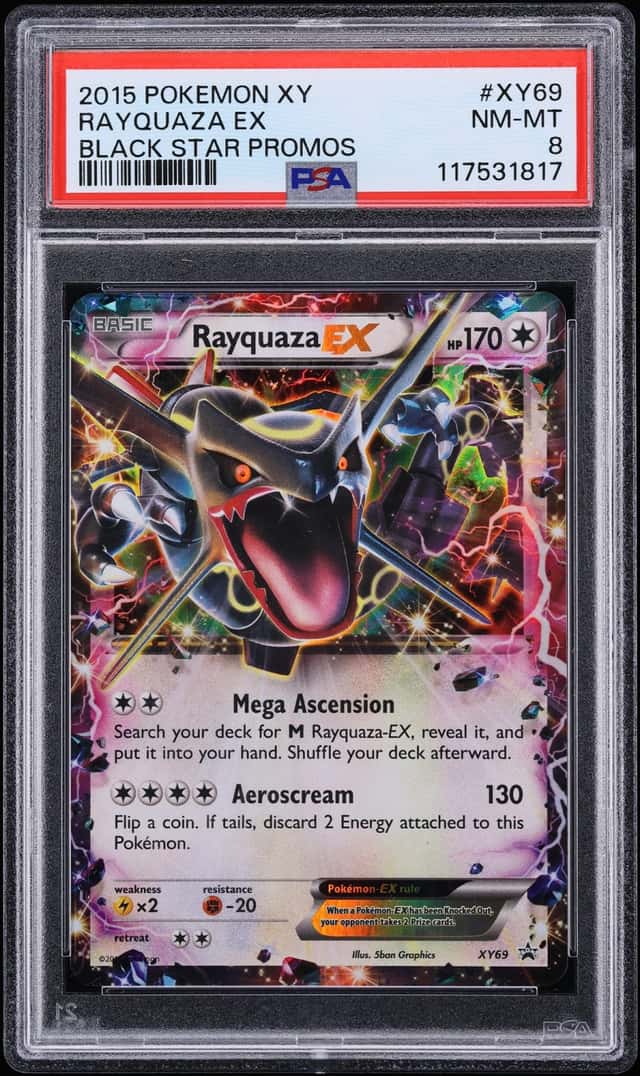 2015 Pokemon XY Black Star Promo Rayquaza EX #XY69 PSA 8 NM-MT