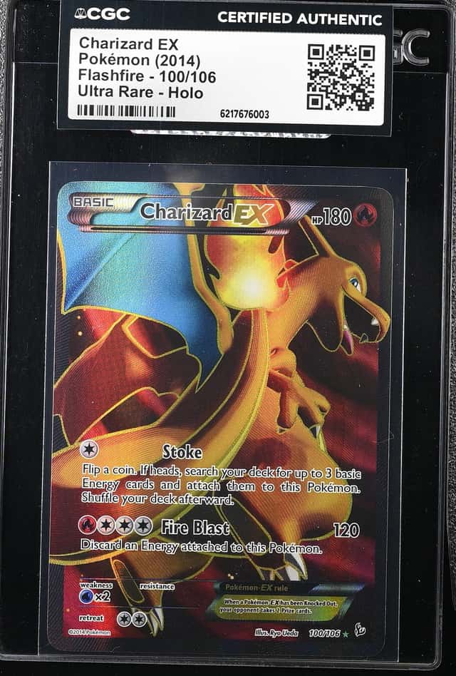 2014 Pokemon XY Flashfire Full Art Charizard EX #100 CGC AUTH