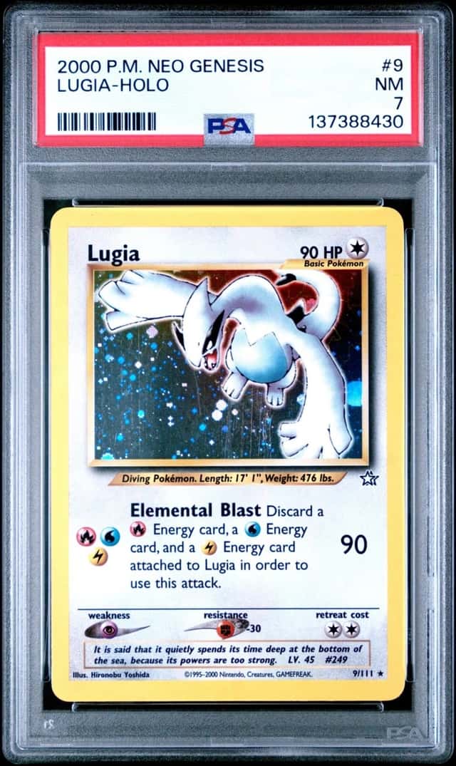 2000 POKEMON NEO GENESIS #9 LUGIA-HOLO PSA 7