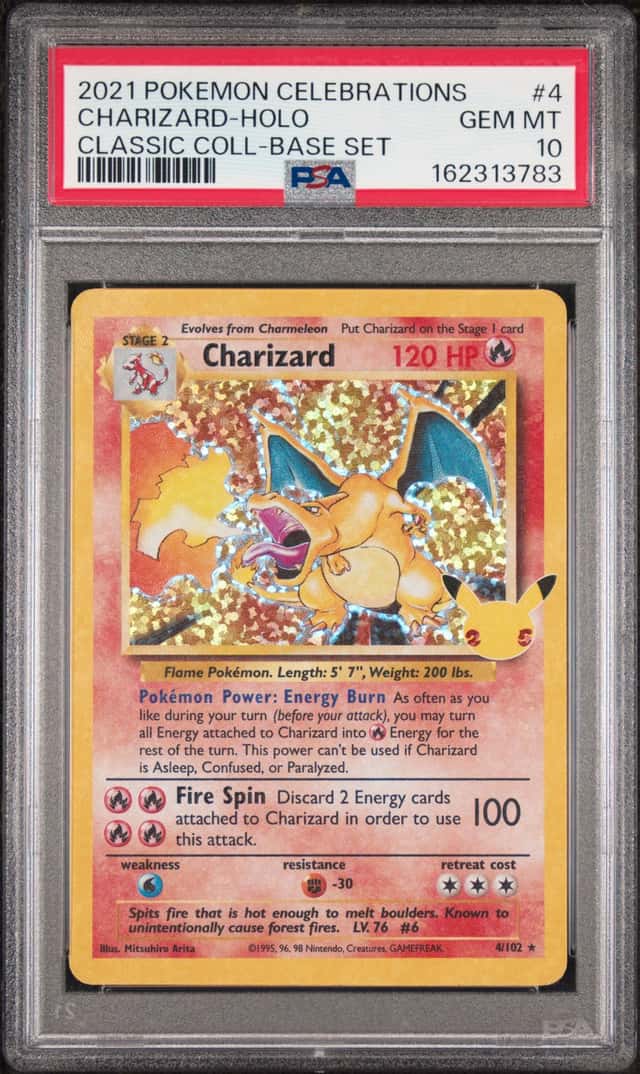 2021 POKEMON CELEBRATIONS CLASSIC COLLECTION #4 CHARIZARD-HOLO PSA 10