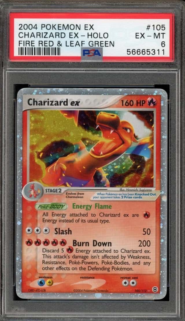 Pokemon Charizard ex Holo EX Fire Red & Leaf Green 105 PSA 6