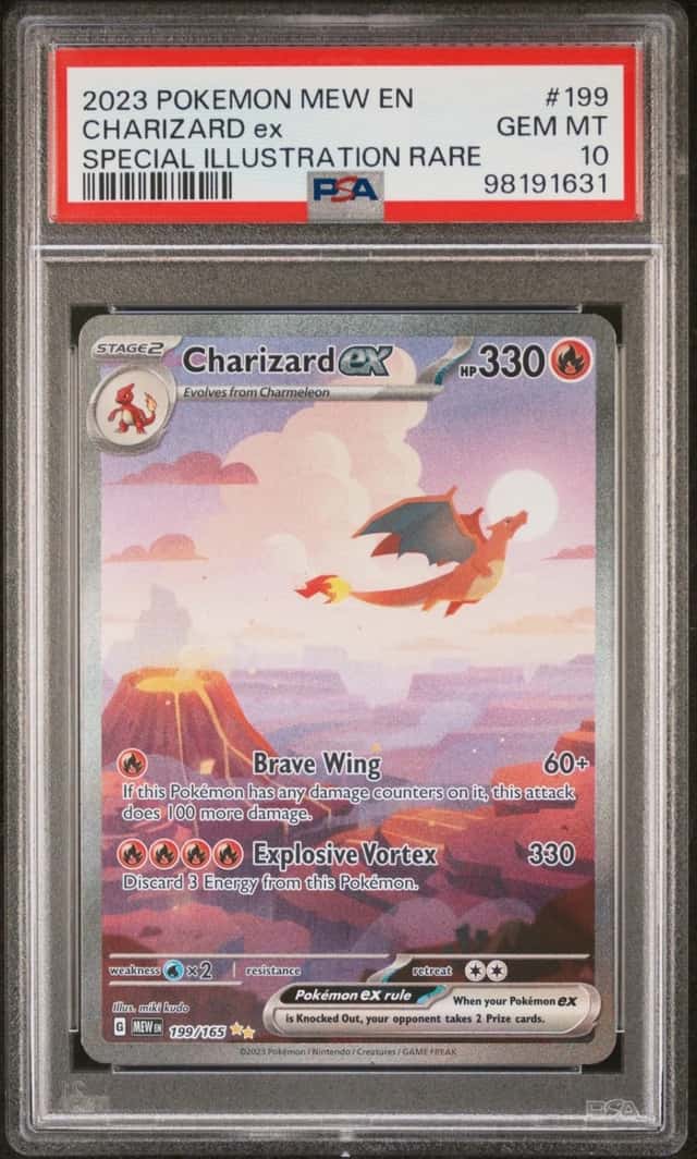 Pokemon Charizard EX 151 199/165 Special Illustration Rare PSA 10 Gem Mint