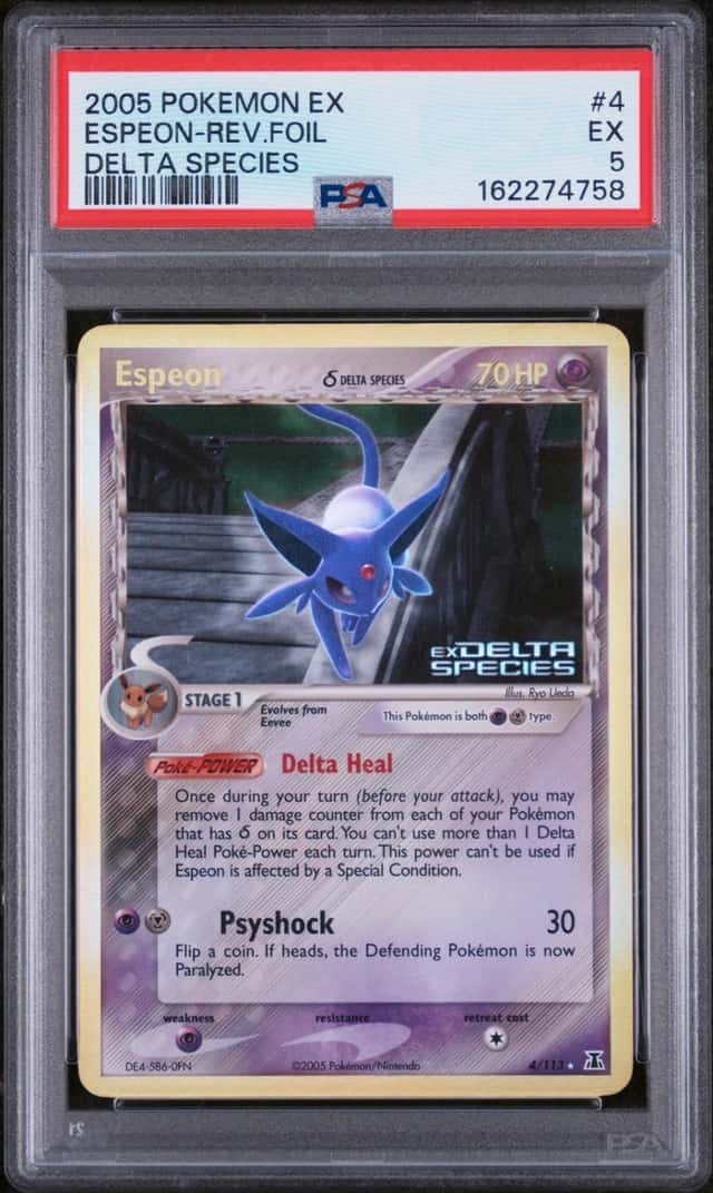 Pokemon Espeon Reverse Holo EX Delta Species 4/113 PSA 5
