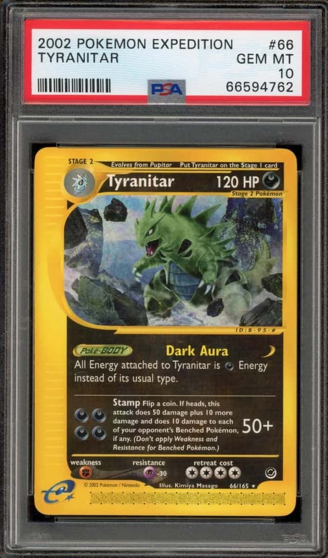 Pokemon Tyranitar Expedition 66/165 PSA 10 Gem Mint