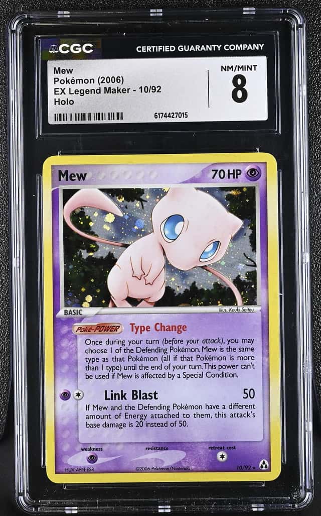 CGC 8 NM/MINT Mew 10/92 EX Legend Maker Holo Pokemon Card