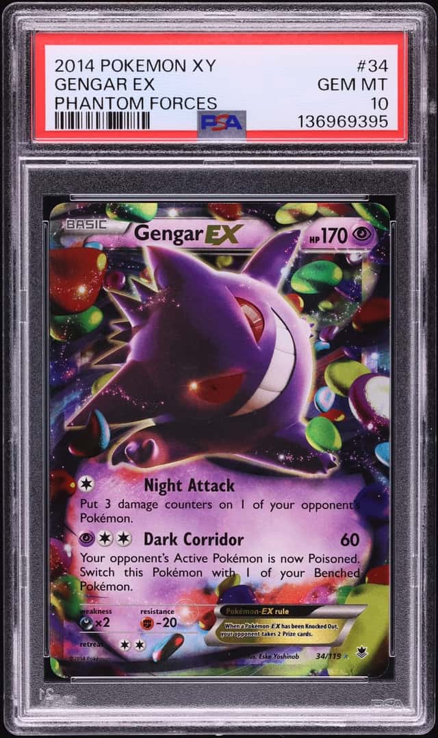 2014 Pokemon XY Phantom Forces Holo Gengar EX #34 PSA 10 GEM MINT