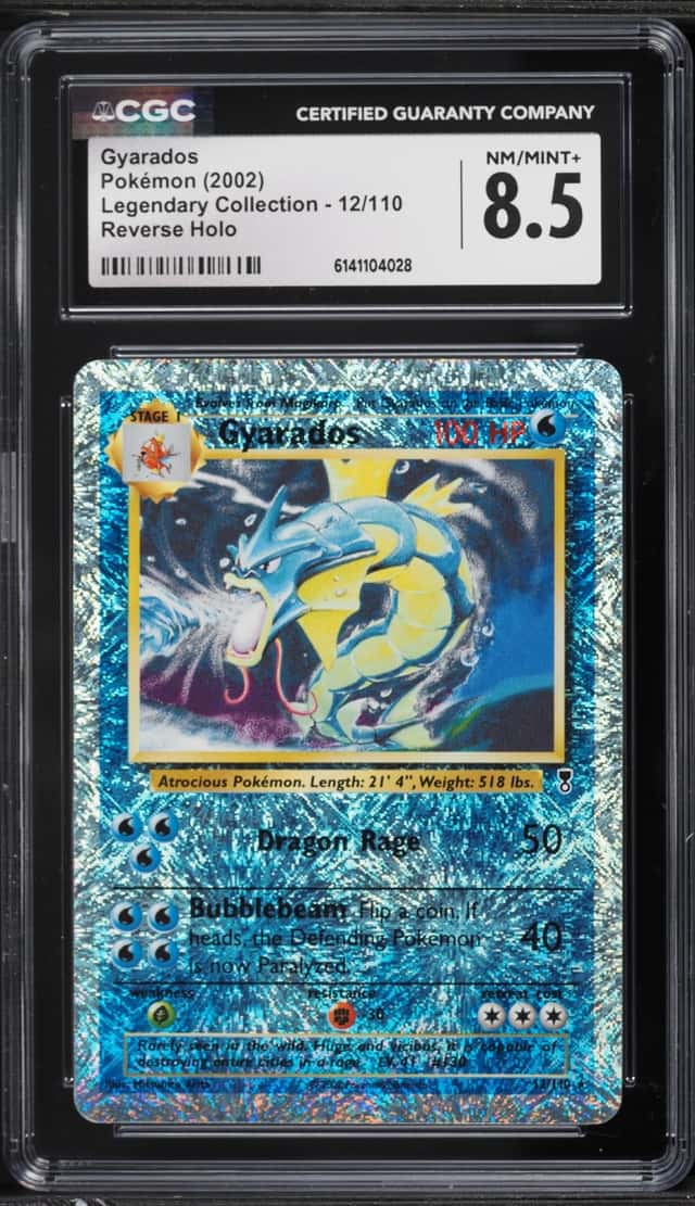 2002 Pokemon Legendary Collection Reverse Holo Gyarados #12 CGC 8.5 NM-MT+