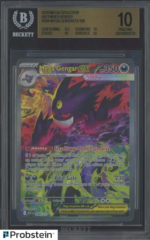 2026 Pokemon Mega Evolution Ascended Heroes #284 Mega Gengar Ex SIR BGS 10