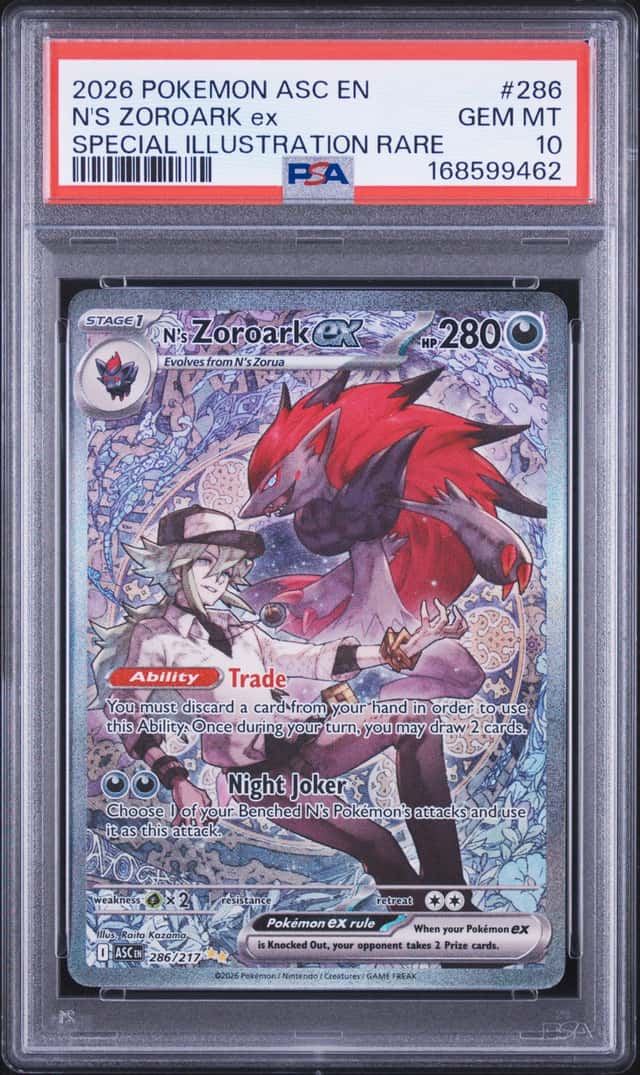 2026 Pokemon ASC En Special Illustration Rare #286 N's Zoroark Ex PSA 10