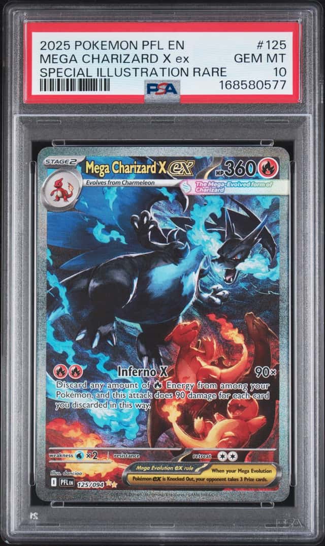 Pokemon 2025 Mega Charizard X ex 125/094 SIR Phantasmal Flames GEM MINT PSA 10