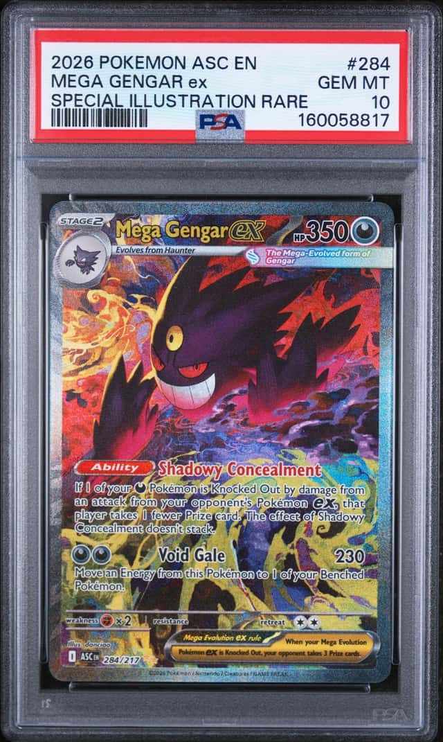 Pokemon 2026 Mega Gengar ex 284/217 SIR Ascended Heroes GEM MINT PSA 10