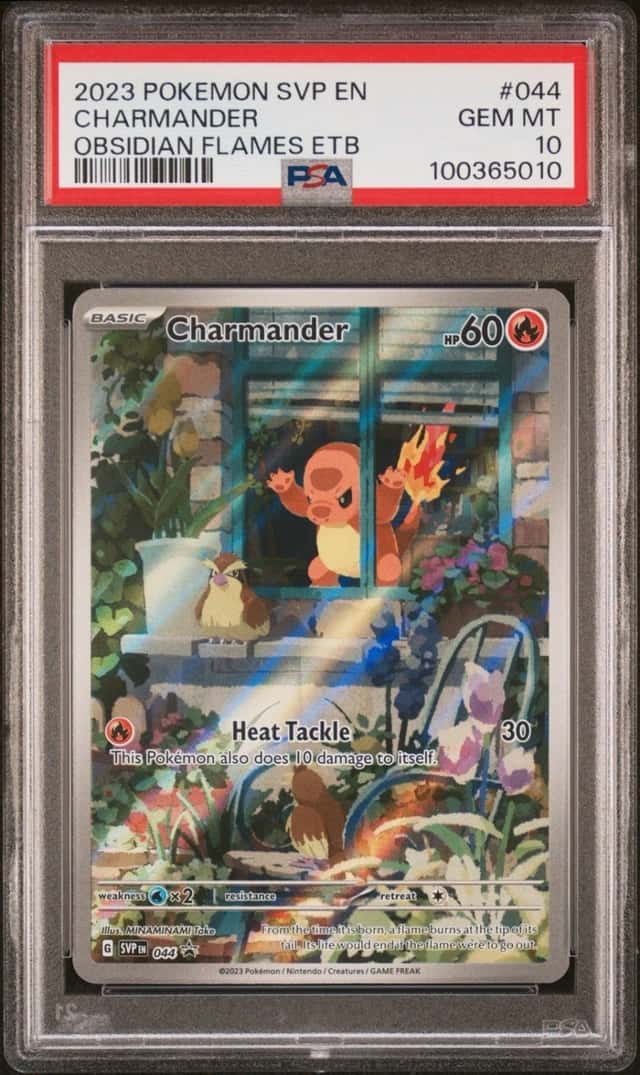 2023 Pokemon Charmander Obsidian Flames ETB Promo #044 SVP PSA 10