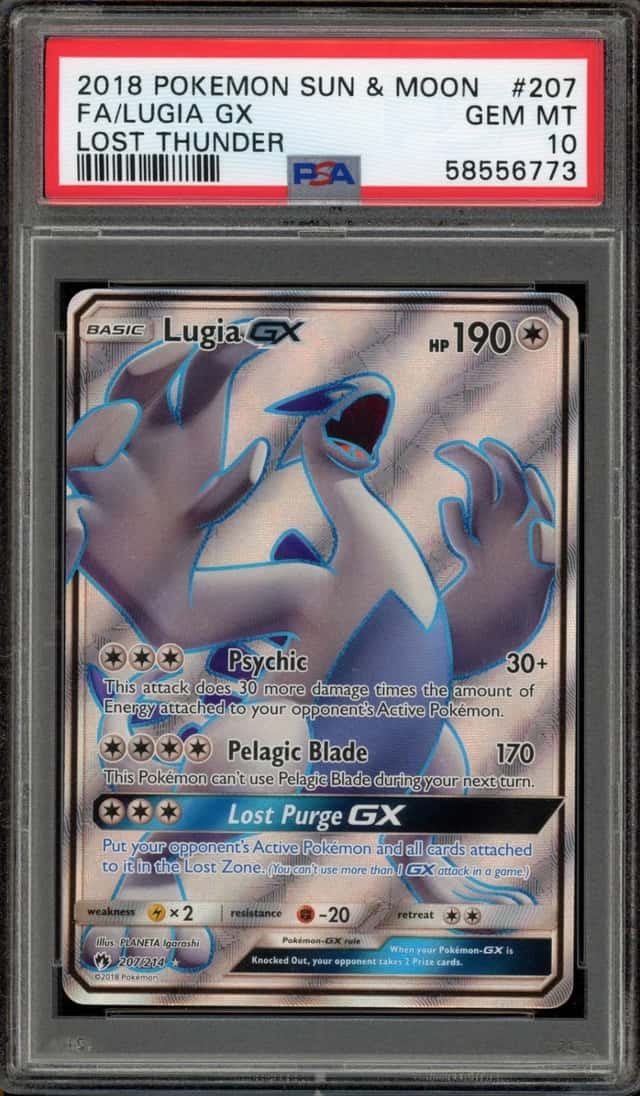 Pokemon Lugia Gx Lost Thunder 207/214 PSA 10 Gem Mint