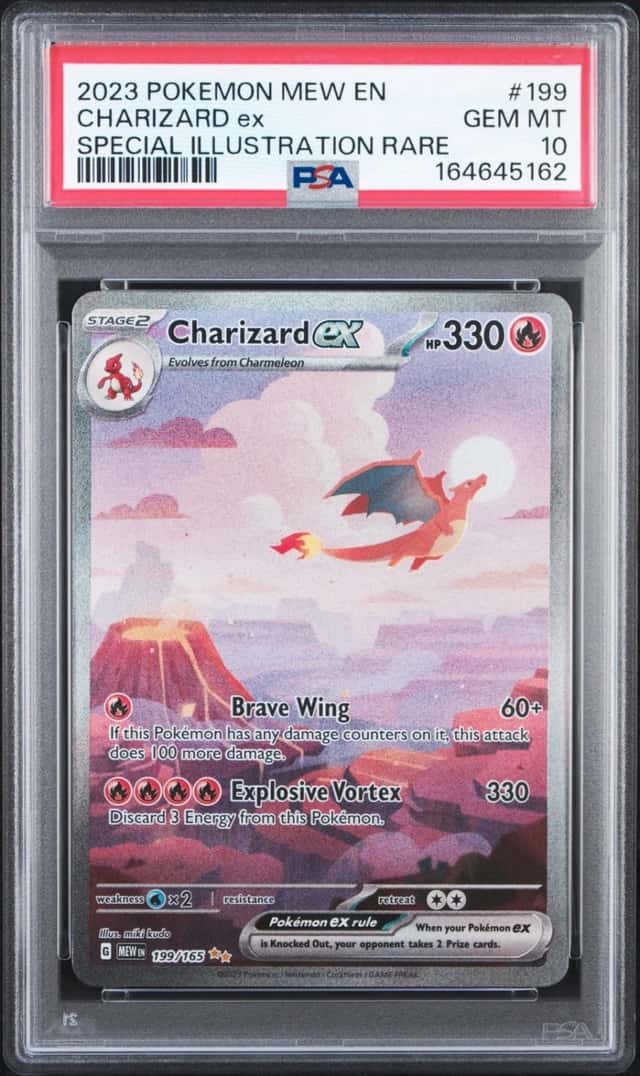 2023 POKEMON MEW EN-151 SPECIAL ILLUSTRATION RARE #199 CHARIZARD EX PSA 10