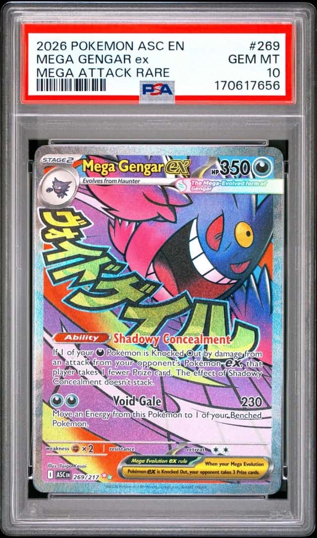 2026 Pokemon Asc EN-Ascended Heroes Mega Gengar EX Mega Attack Rare PSA 10 #269