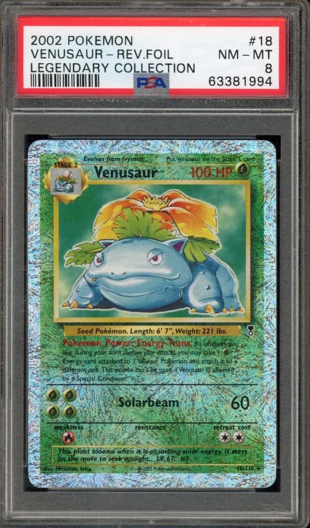 Pokemon Venusaur Reverse Holo Legendary Coll. 18 PSA 8