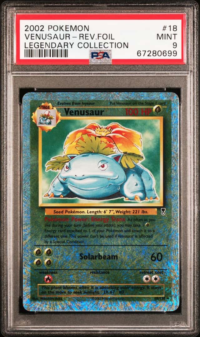 Pokemon Venusaur Reverse Holo Legendary Coll. 18 PSA 9 Mint