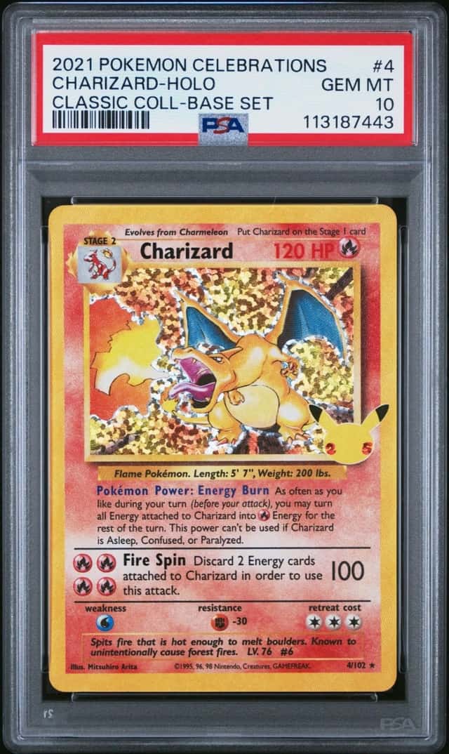 Charizard Holo 4 Celebrations Classic Collection Pokemon PSA 10 *443
