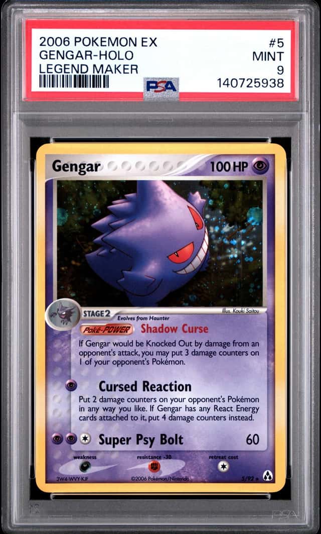 NEW CERT 2006 POKEMON EX LEGEND MAKER GENGAR #5/92 RARE HOLO FOIL PSA 9 E9