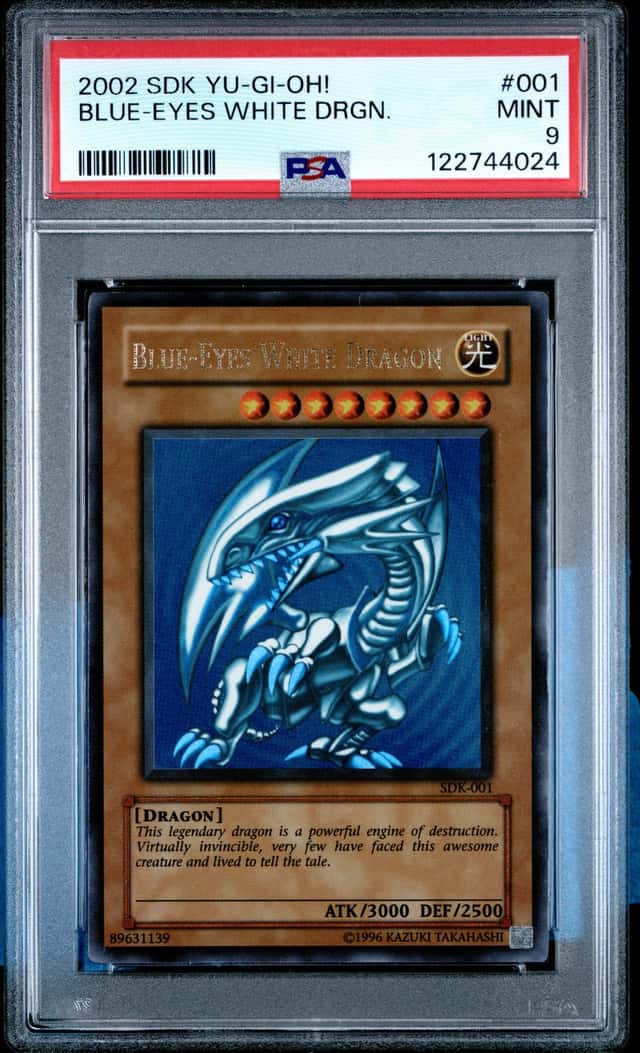 Yugioh Blue Eyes White Dragon Starter Deck Kaiba Unlimited SDK-001 PSA 9 Mint