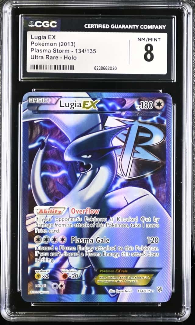 Pokemon Lugia EX Plasma Storm 134/135 Ultra Rare CGC 8