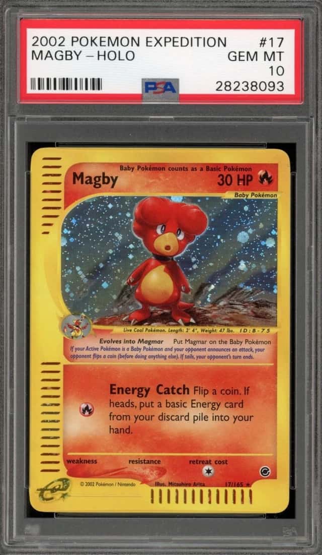 Pokemon Magby Holo Expedition 17/165 PSA 10 Gem Mint