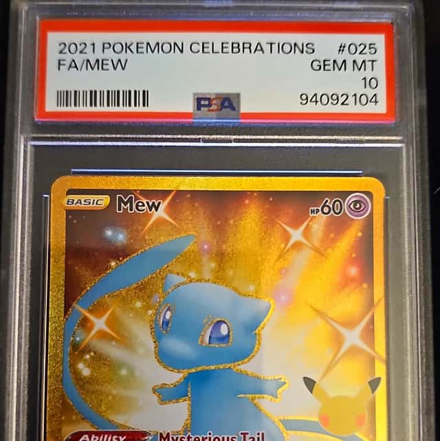 The Pokémon Company 2021 Celebrations Mew 025/025 Secret Rare Holo PSA 10