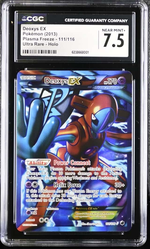 Pokemon Deoxys EX Plasma Freeze 111/116 Ultra Rare CGC 7.5