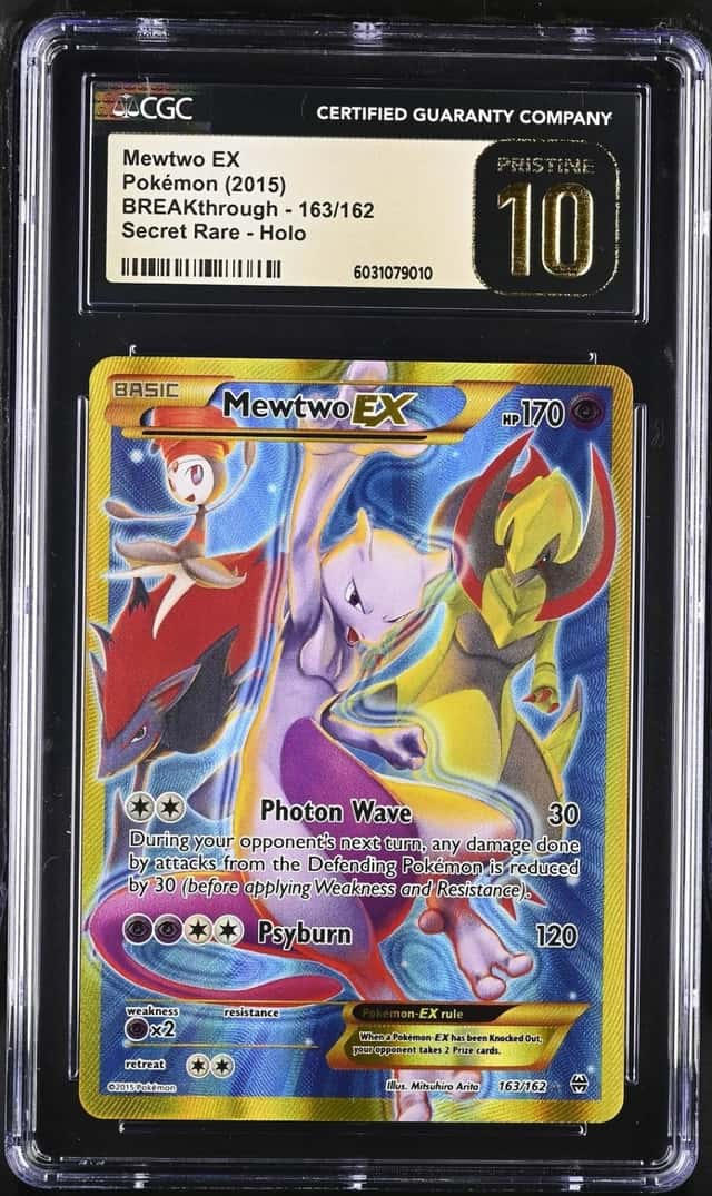 Pokemon Mewtwo EX Breakthrough 163/162 Secret Rare CGC 10 Pristine