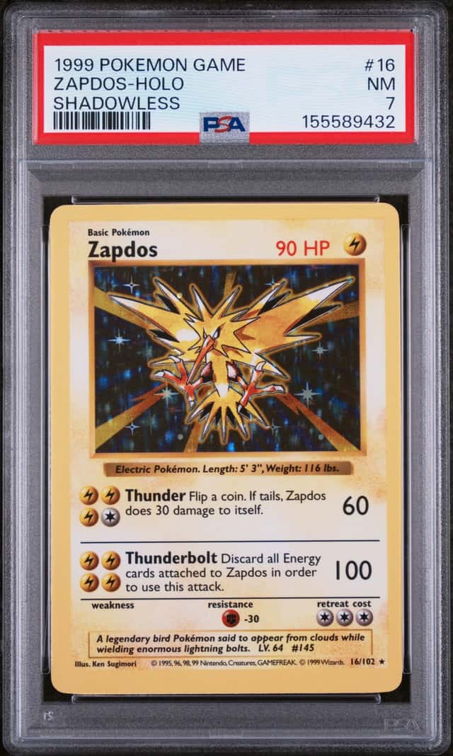 Zapdos - holo - 1999 Base set #16 - POKEMON - PSA 7